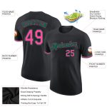 Personalized Performance T-Shirt in Black and Pink-Kelly Green for Women Personalized Black Pink-Kelly Green Performance