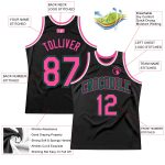 Personalized Black Pink Kelly Green Throwback Basketball Jersey for Fans and Players Personalized Black Pink-Kelly Green