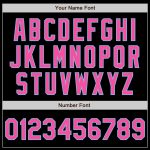 Custom Baseball Jersey with Team Name and Number, Personalized Black Pink-Light Blue Colors, Authentic Design Personalized