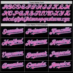 Custom Baseball Jersey with Team Name and Number, Personalized Black Pink-Light Blue Colors, Authentic Design Personalized