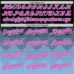 Personalized 3D Gradient Baseball Jersey with Black and Pink-Light Blue Square Shapes Personalized Black Pink-Light Blue