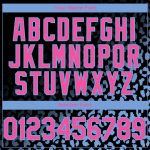 3D Leopard Print Baseball Jersey - Personalized Black Pink Light Blue Fashion Personalized Black Pink-Light Blue 3D Leopard