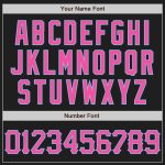 Personalized 3D Pattern Baseball Jersey - Black Pink Light Blue Custom Team Name & Number Personalized Black Pink-Light Blue