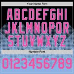 Personalized 3D Pattern Gradient Baseball Jersey - Black Pink Light Blue Square Shapes Personalized Black Pink-Light Blue