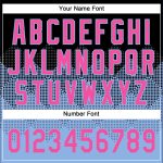 Custom Name and Number Personalized 3D Gradient Black Pink-Light Blue Two-Button Unisex Softball Jersey Personalized Black