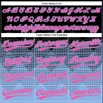 Custom Name and Number Personalized 3D Gradient Black Pink-Light Blue Two-Button Unisex Softball Jersey Personalized Black