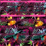 Personalized Tropical Hawaii Palm Leaves Black Pink-Light Blue 3D Basketball Jersey Custom Name & Number Personalized Black