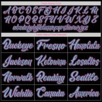 Personalized Black Pink-Light Blue Softball Jersey Custom Name Number - Authentic American Flag Design Personalized Black