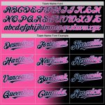 Personalized Black Pink Light Blue Gradient Baseball Jersey Custom Name Number Fashion Team Wear Personalized Black Pink-Light