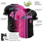 Personalized Black Pink Light Blue Gradient Baseball Jersey Custom Name Number Fashion Team Wear Personalized Black Pink-Light