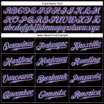 Custom Name Number Black Pink-Light Blue Baseball Jersey Authentic Sleeveless Team Design Personalized Black Pink-Light Blue