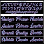 Custom Name and Number Black Pink-Light Blue Softball Jersey - Personalized Authentic Team Apparel Personalized Black Pink-Light