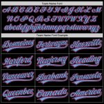 Custom Name and Number Black Pink-Light Blue Baseball Jersey - Personalized Authentic Throwback Design Personalized Black