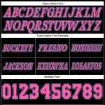 Custom Black Pink-Light Blue Basketball Shorts with Name and Number - Authentic Throwback Team Style Personalized Black Pink-Light