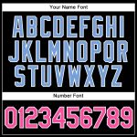 Personalized Baseball Jersey Black Pink Light Blue for Men and Women - Customizable Team Apparel Personalized Black Pink-Light