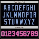 Personalized Black Pink Light Blue Baseball Jersey - Custom Sports Apparel Size 6 Personalized Black Pink-Light Blue Baseball