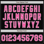 Custom Name and Number Personalized Black Pink-Light Blue Bomber Varsity Jacket Full-Snap Fashion Layered Style Personalized
