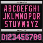 Personalized Two Tone Bomber Jacket Black Pink Light Blue Varsity Letterman Full-Snap Personalized Black Pink-Light Blue