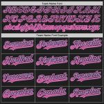 Personalized Black Pink Light Blue Drift Fashion Baseball Jersey for Men and Women Personalized Black Pink-Light Blue Drift