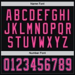 Personalized Hockey Jersey in Black and Light Blue - Custom Team Apparel Personalized Black Pink-Light Blue Hockey Jersey