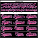 Personalized Black Pink Light Blue Lace Neck Jersey for Hockey Personalized Black Pink-Light Blue Hockey Lace Neck Jersey