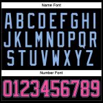 Personalized Black Pink Light Blue Lace Neck Jersey for Hockey Personalized Black Pink-Light Blue Hockey Lace Neck Jersey
