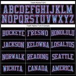Custom Name & Number Personalized Long Sleeve Performance T-Shirt in Black & Pink-Light Blue Personalized Black Pink-Light