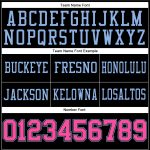 Personalized Black Pink Light Blue Football Jersey for Men Women - Custom Mesh Jersey 2 Personalized Black Pink-Light Blue
