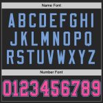Personalized Black Pink Light Blue Mesh Football Jersey - Custom Throwback Style Personalized Black Pink-Light Blue Mesh