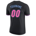 Personalized Performance T-Shirt in Black and Light Blue for Enhanced Comfort and Style Personalized Black Pink-Light Blue