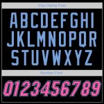 Personalized Performance T-Shirt in Black and Light Blue for Enhanced Comfort and Style Personalized Black Pink-Light Blue