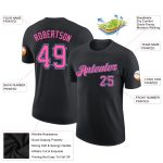 Personalized Performance T-Shirt in Black and Pink-Light Blue for Ultimate Comfort Personalized Black Pink-Light Blue Performance