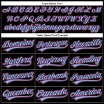 Custom Name Number Personalized Performance Golf Polo Shirt Black Pink Light Blue Personalized Black Pink-Light Blue Performance