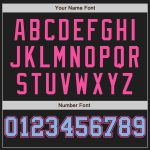 Personalized Pinstripe Baseball Jersey with Custom Name and Number - Black Pink Light Blue Authentic Fashion Team Wear Personalized