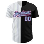 Personalized Pinstripe Baseball Jersey with Custom Name and Number - Black Pink Light Blue Authentic Fashion Team Wear Personalized