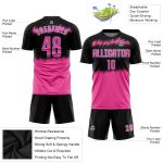 Personalized Black Pink Light Blue Sublimation Soccer Jersey for Kids 2 Personalized Black Pink-Light Blue Sublimation Soccer