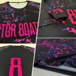 Custom Sublimation Soccer Jersey - Personalized Black Pink-Light Blue Team Uniform with Name & Number Personalized Black
