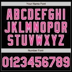 Personalized Gradient Fashion Baseball Jersey with Custom Name & Number - Black Pink Light Blue White Personalized Black