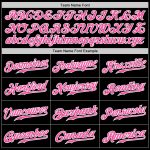 Personalized Gradient Fashion Baseball Jersey with Custom Name & Number - Black Pink Light Blue White Personalized Black