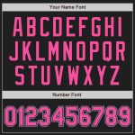 Personalized Custom Name & Number Black Pink-Light Purple Baseball Jersey - Authentic Team Gear Personalized Black Pink-Light
