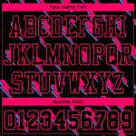 Custom Name and Number Basketball Jersey - Personalized Black Pink Lightning Shapes Round Neck Sublimation Suit Personalized
