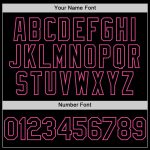 Custom Name Number Authentic Black Pink Line Baseball Jersey - Personalized Team Gear Personalized Black Pink Line Authentic