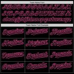 Custom Name Number Authentic Black Pink Line Baseball Jersey - Personalized Team Gear Personalized Black Pink Line Authentic