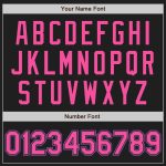 Personalized Black and Pink Baseball Jersey Medium Purple Design Personalized Black Pink-Medium Purple Baseball Jersey
