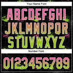 Personalized Fluorescent Skull Baseball Jersey in Black and Pink-Neon Green 3D Gothic Style Personalized Black Pink-Neon