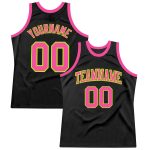 Personalized Black Pink Neon Green Basketball Jersey - Authentic Throwback Design Personalized Black Pink-Neon Green Authentic