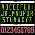 Personalized Neon Green Pink Hockey Lace Neck Jersey - Custom Sports Apparel Personalized Black Pink-Neon Green Hockey Lace