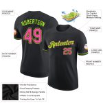 Personalized Black Pink Neon Green Athletic T-Shirt for Men and Women Personalized Black Pink-Neon Green Performance T-Shirt