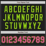 Personalized Black Pink Neon Green Baseball Jersey with Raglan Sleeves Personalized Black Pink-Neon Green Raglan Sleeves