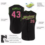 Personalized Black Pink Neon Green Sleeveless Jersey for Baseball Personalized Black Pink-Neon Green Sleeveless Baseball